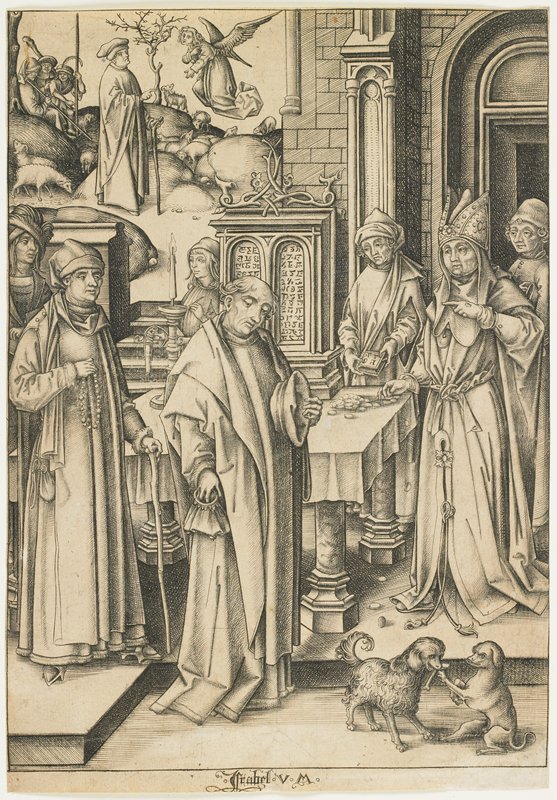 High Priest Refusing Joachim's Offering, Israhel van Meckenem, c. 1490–1500