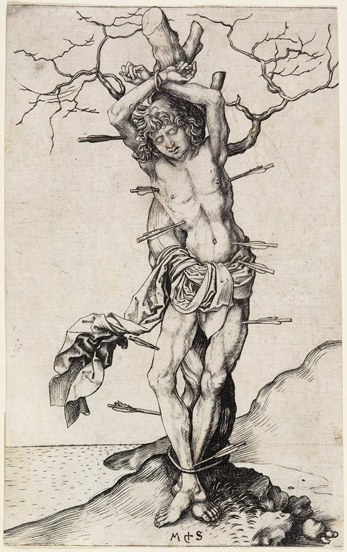 Saint Sebastian, Martin Schongauer, c. 1480–90