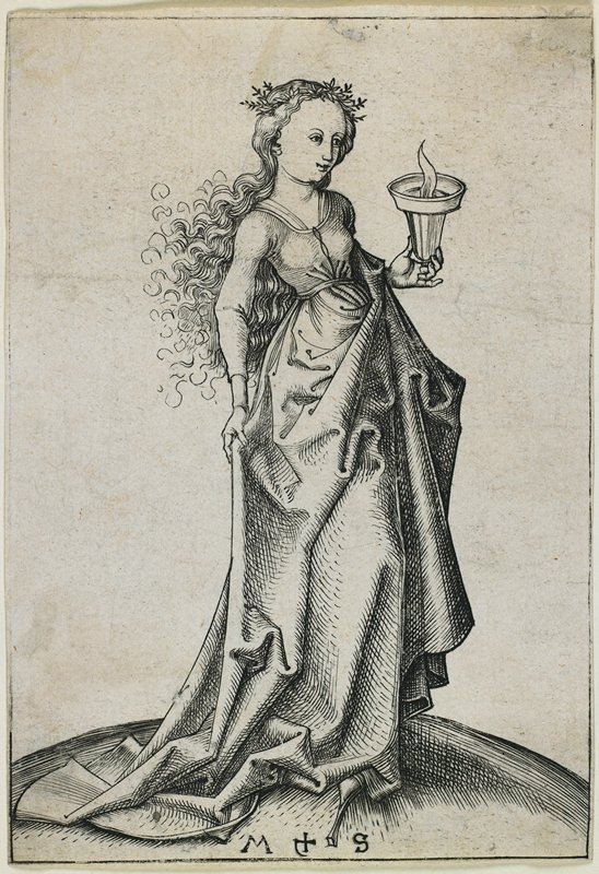The Second Wise Virgin, Martin Schongauer, c. 1480–88