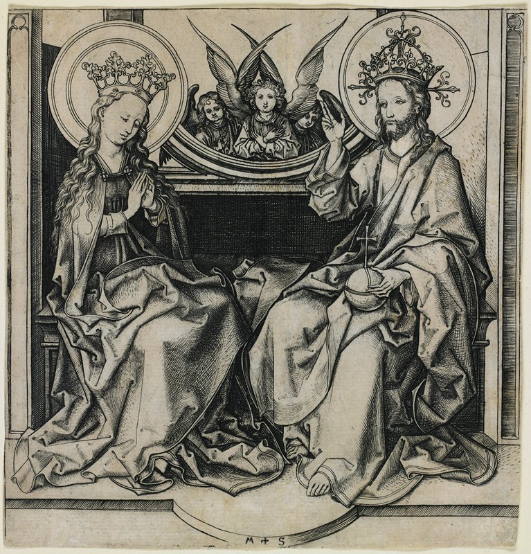 Christ Blessing The Virgin, Martin Schongauer, c. 1480