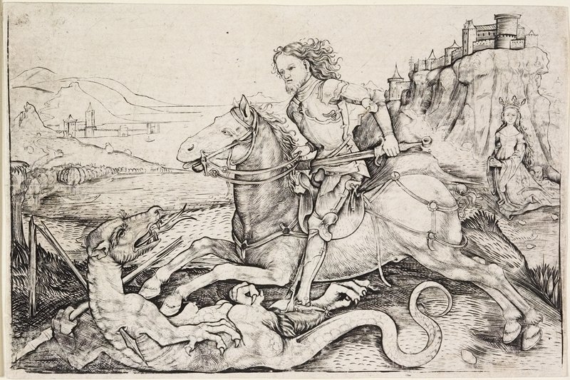 Saint George and the Dragon, Master AG, c. 1480–90
