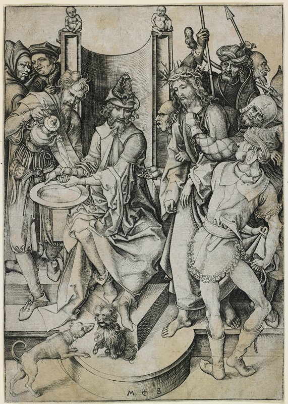 Christ Before Pilate, Martin Schongauer, c. 1480