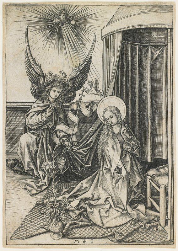 The Annunciation, Martin Schongauer, c. 1480