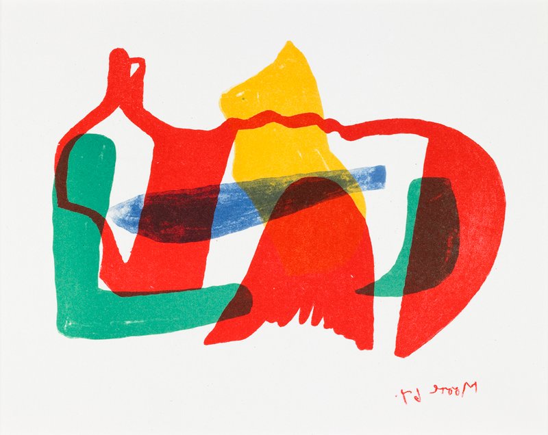 Multicolored Reclining Figure, Henry Moore, 1967