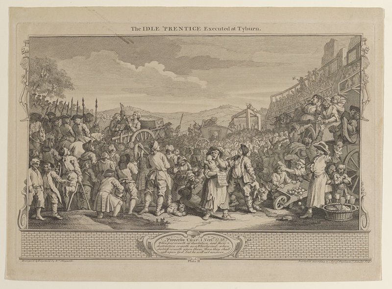 The Idle Prentice Executed at Tyburn, William Hogarth, 1747