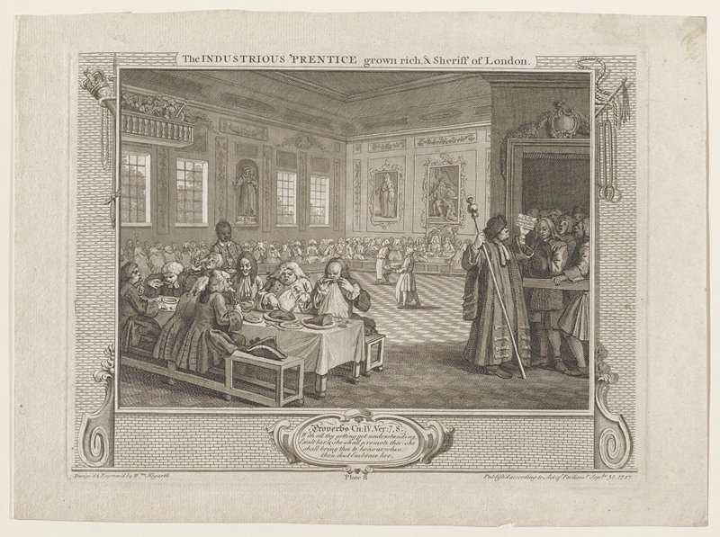 The Industrious Prentice Grown Rich and Shefiff of London, Уильям Хогарт, 1747