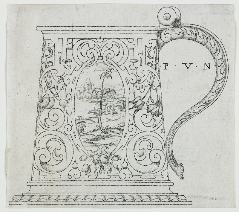 Design for Tankard With a Landscape, Paul Flindt the Younger, c. 1594