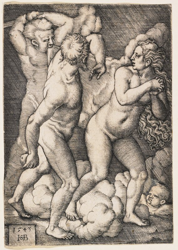The Expulsion from Paradise, Sebald Beham, 1543