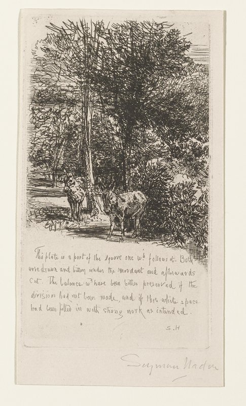 The Two Asses, Francis Seymour Haden, 1863