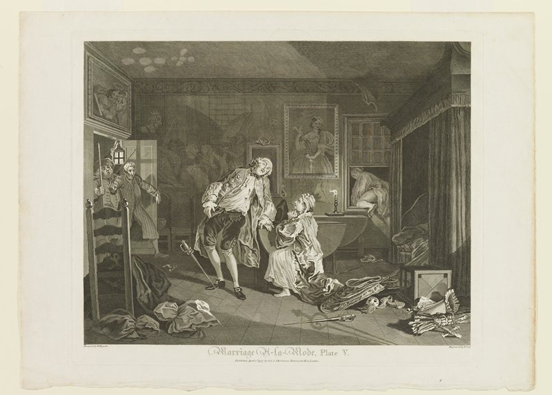 Plate V from Marriage A-La-Mode, after William Hogarth, 1796–97