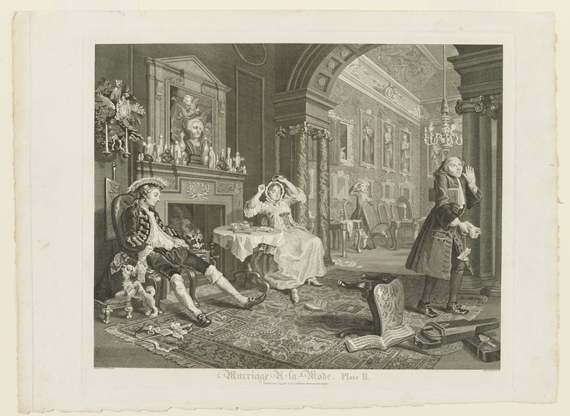 Plate II from Marriage A-La-Mode, after William Hogarth, 1796–97