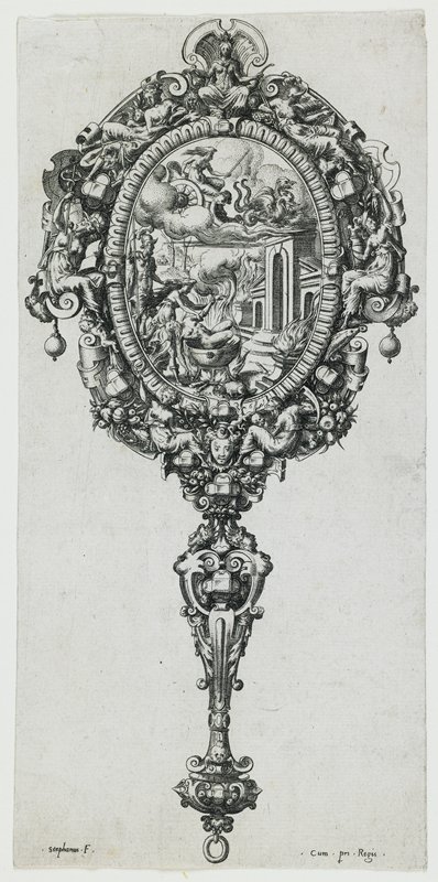 Design for a Hand Mirror, Étienne Delaune, 1561