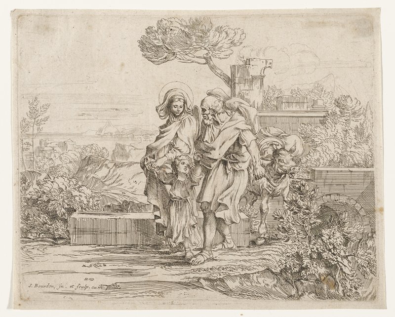 The Return from Egypt, Sébastien Bourdon, 17th century