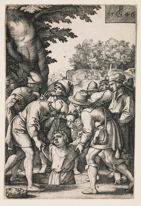 Joseph Lowered into the Pit, Georg Pencz, 1546