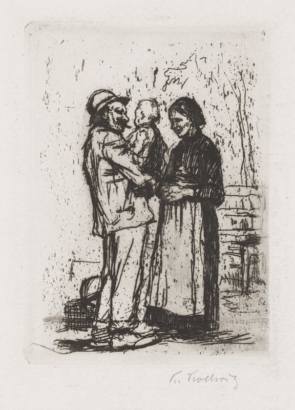 Greeting, Käthe Kollwitz, 1892