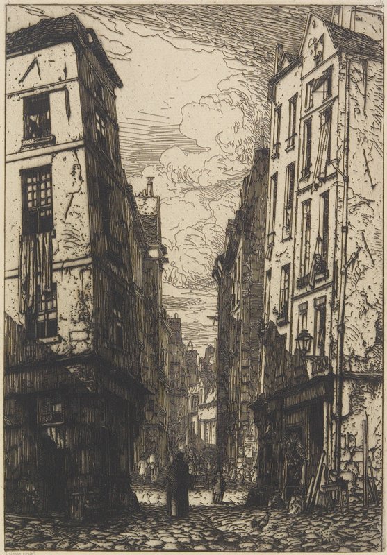 Rue des Marmousets, Maxime Lalanne, 1863