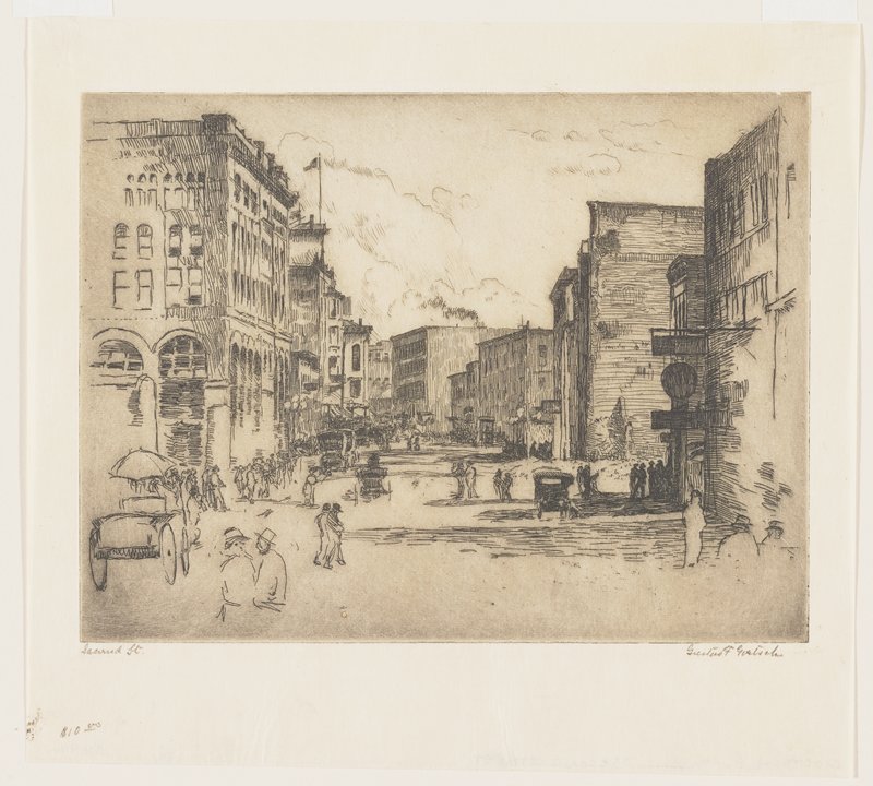 Second Street, Minneapolis, Gustav F. Goetsch, early 20th century