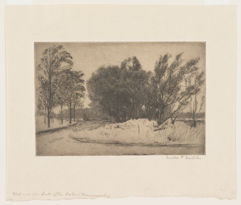 Willows on Lake of the Isles, Minneapolis, Gustav F. Goetsch, early 20th century