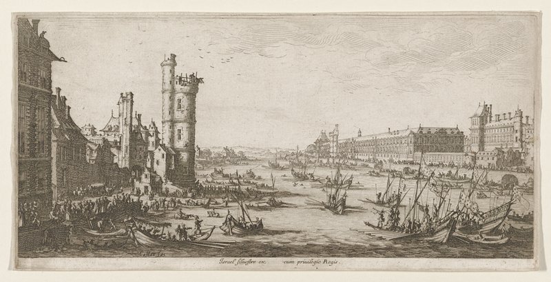 Vue du Louvre, Jacques Callot, c. 1629