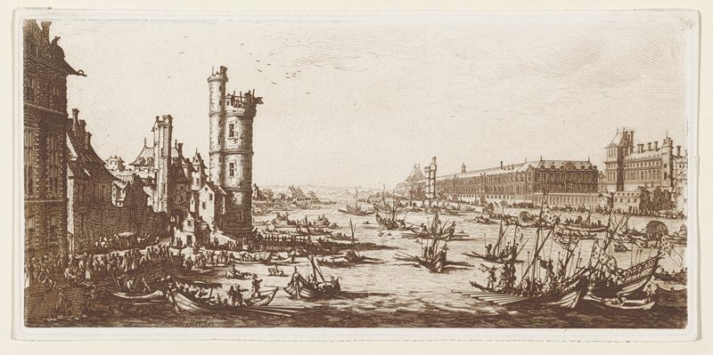 Vue du Louvre, Jacques Callot, c. 1629