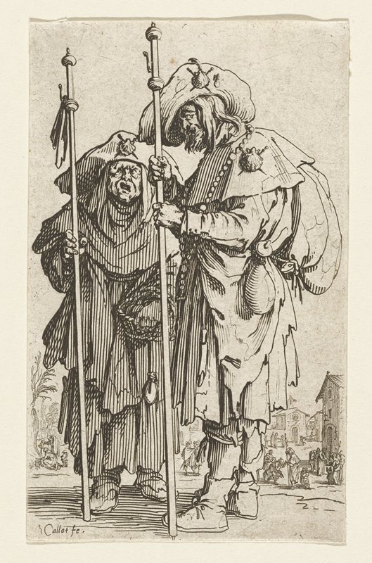 Les Deux Pèlerins, Jacques Callot, 1622