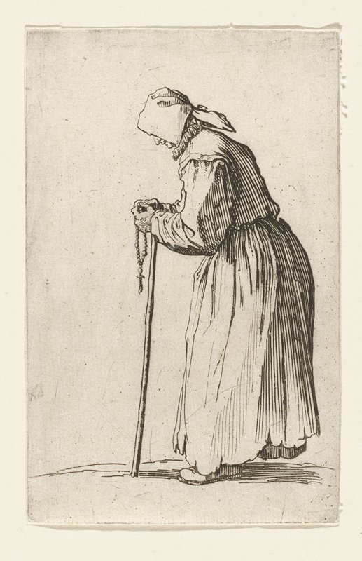 La Mendiante au Rosaire, Jacques Callot, 1622
