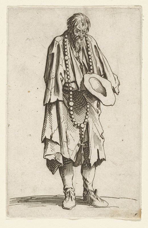 Le Mendiant au Rosaire, Jacques Callot, 1622