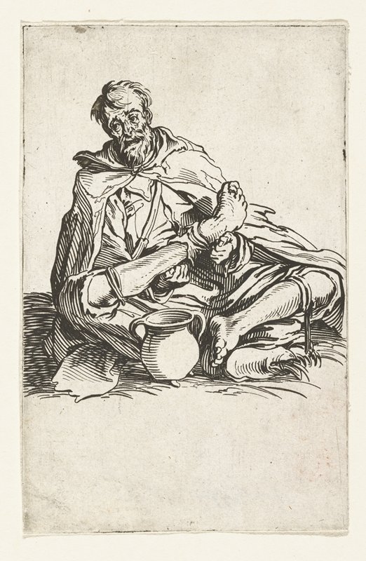 Le Malingreux Accroupi, Jacques Callot, 1622