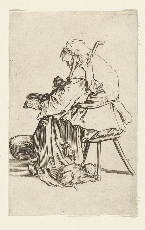 La Vieille Aux Chats, Jacques Callot, 1622