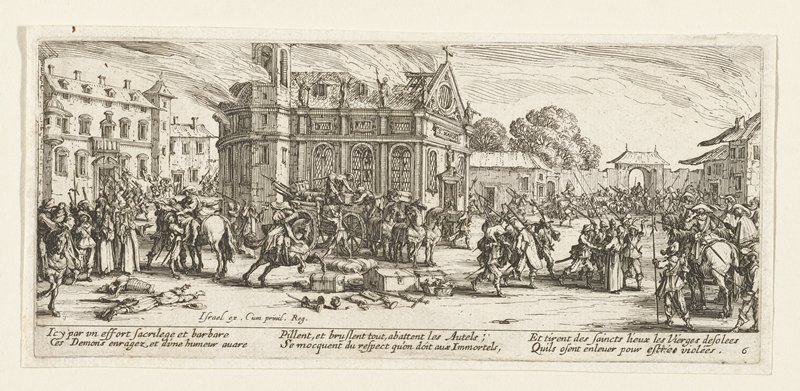 Dévastation d'un Monastère, Jacques Callot, 1633