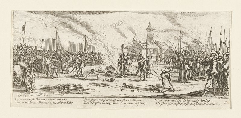 Le Bûcher, Jacques Callot, 1633