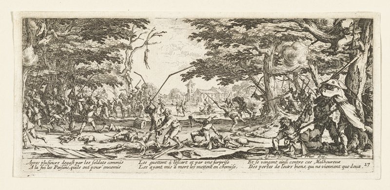La Revanche des Paysans, Jacques Callot, 1633