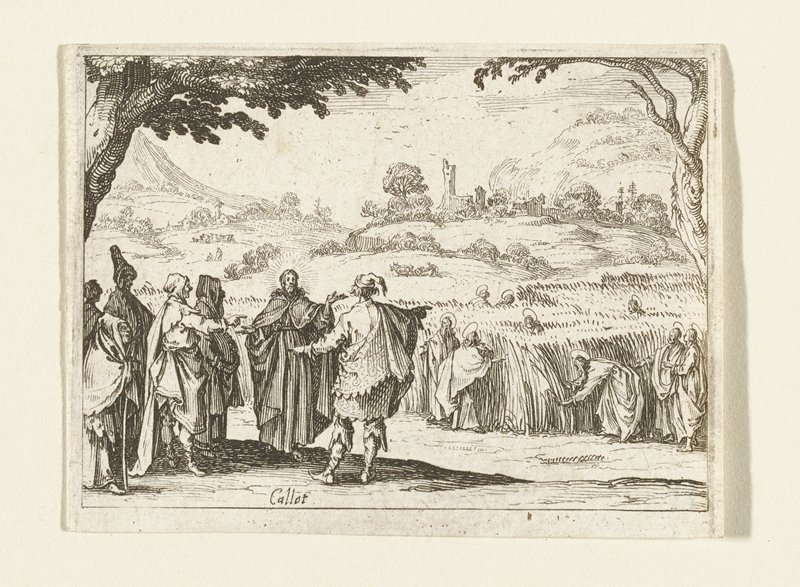 Christ and the Pharisees, Jacques Callot, 1635