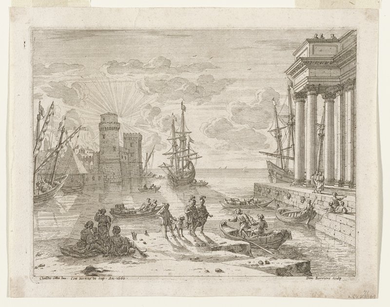 View of a Harbor, Dominique Barriere, 1660