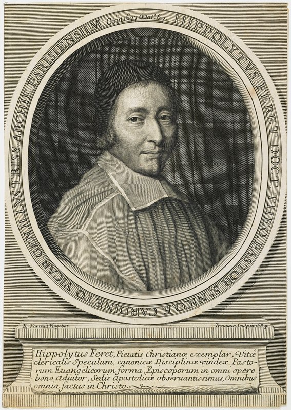 Portrait of Hippolyte Feret, French Cleric, Antoine Trouvain, 1684