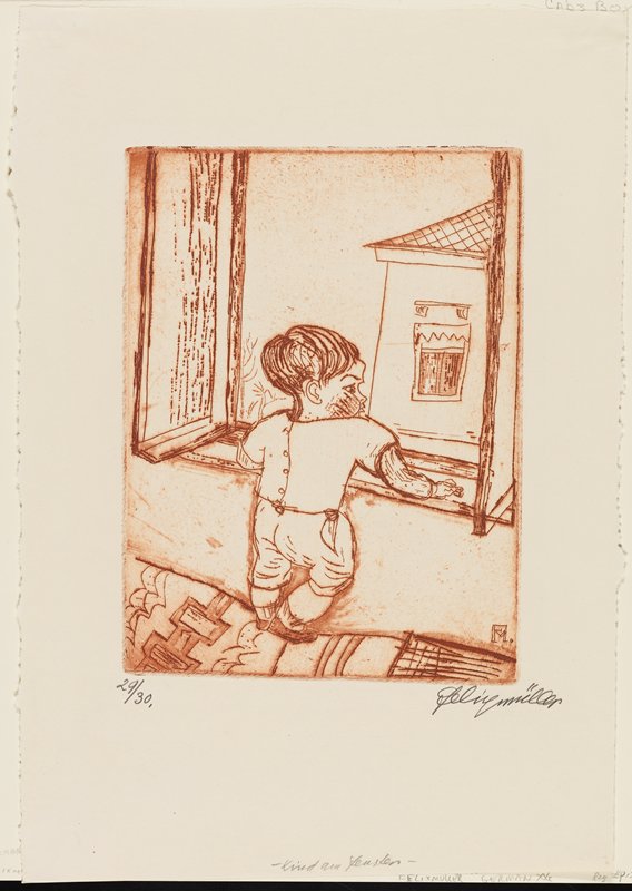 Child at a Window by Conrad Felixmüller