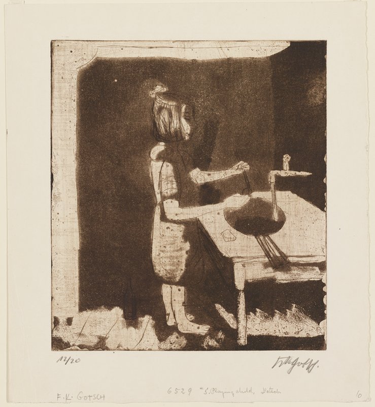 Playing Child, Friedrich Karl Gotsch, 20th century
