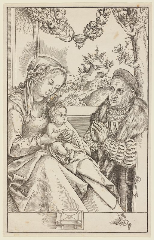 Virgin and Child Adored by Frederic the Wise of Saxony, Lucas Cranach the Elder, c. 1514