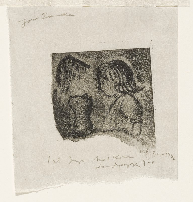 Girl and Cat, Wanda Gág, 1932
