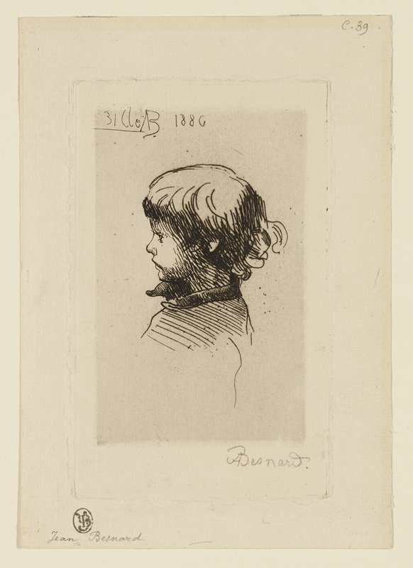 Robert Besnard (1881-1914) in Profile, Поль Альберт Бенар, 1886