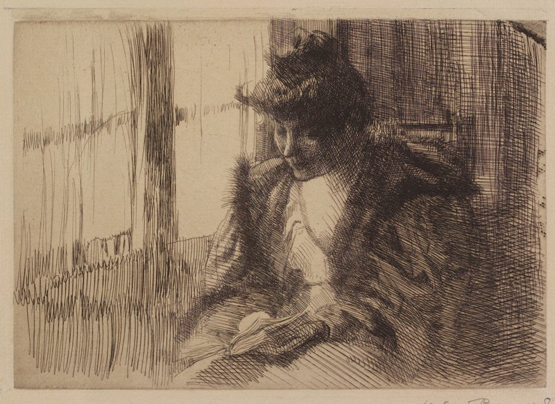 Woman Reading by a Window, Поль Альберт Бенар, 1888 (издание 1895)