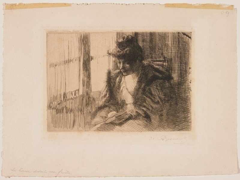 Woman Reading by a Window, Поль Альберт Бенар, 1895