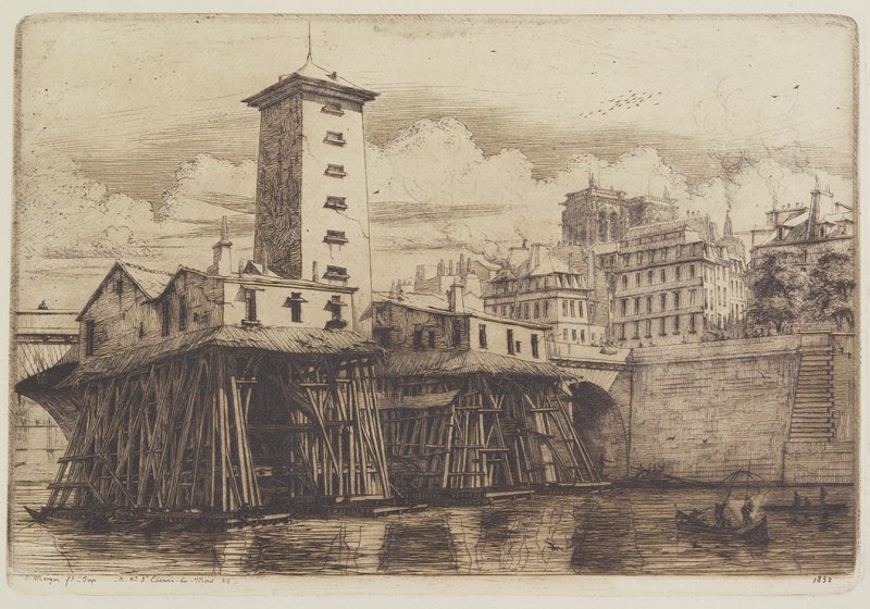 The Notre-Dame Pump, Charles Meryon, 1852