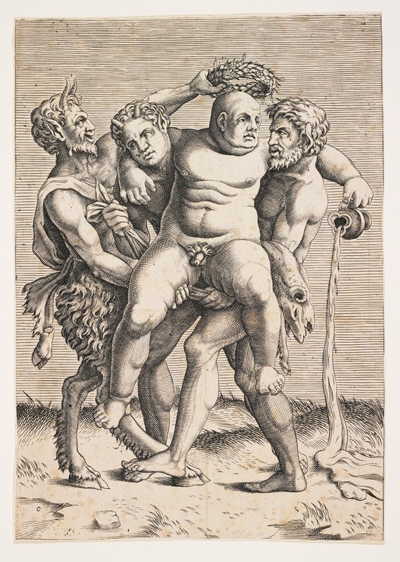 Drunken Silenus, after Andrea Mantegna, 16th century