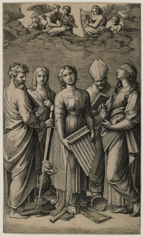 St. Cecilia, Marcantonio Raimondi, 16th century