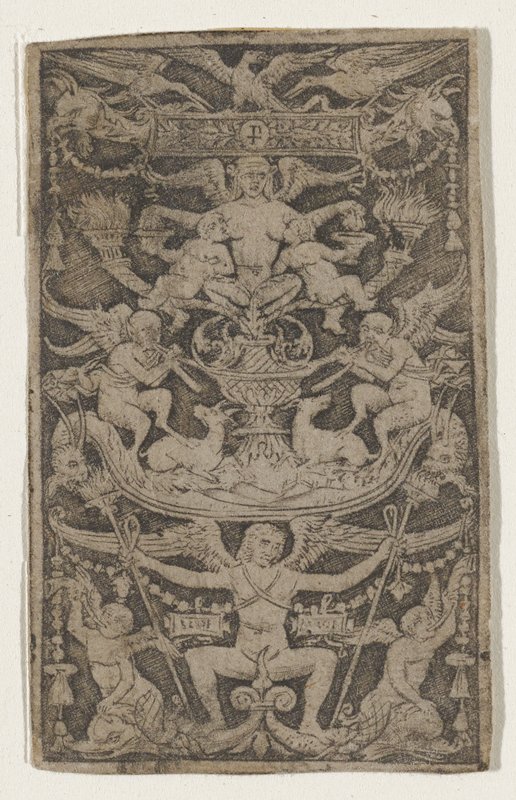 Arabesque with Satyress Nursing Two Children, Peregrino da Cesena, XVI век