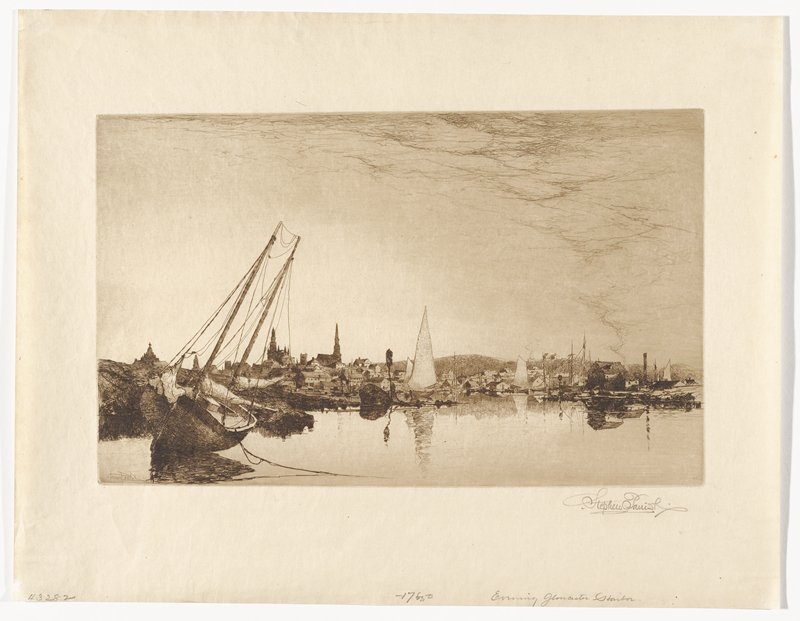 Evening, Gloucester Harbor, Stephen Parrish, 19th century