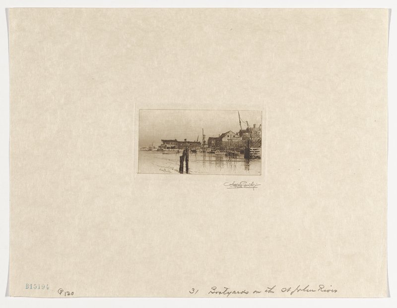 Boatyards on the St. John's River, Stephen Parrish, 19th century