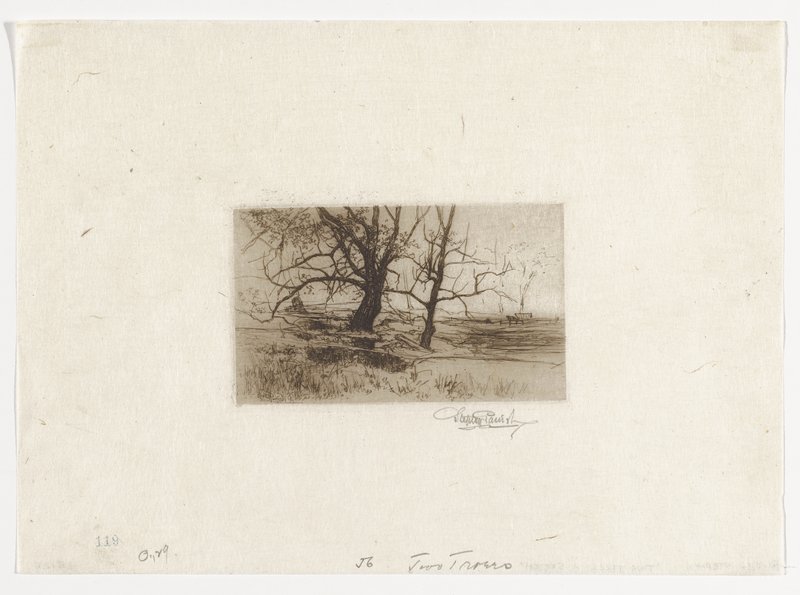 Two Trees - Sketch, Stephen Parrish, 19th century