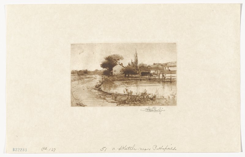 Sketch near Pittsfield, Stephen Parrish, 19th century